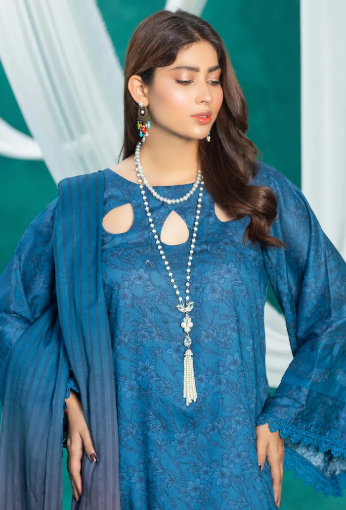 Aangan by Humdum Printed Lawn Unstitched 3Pc Suit D-06