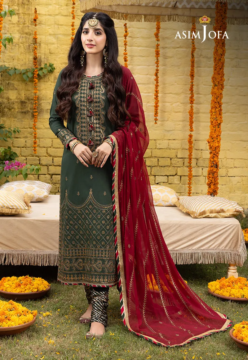 Abresham by Asim Jofa Embroidery Lawn Silk Unstitched 3Pc Suit AJAB-16