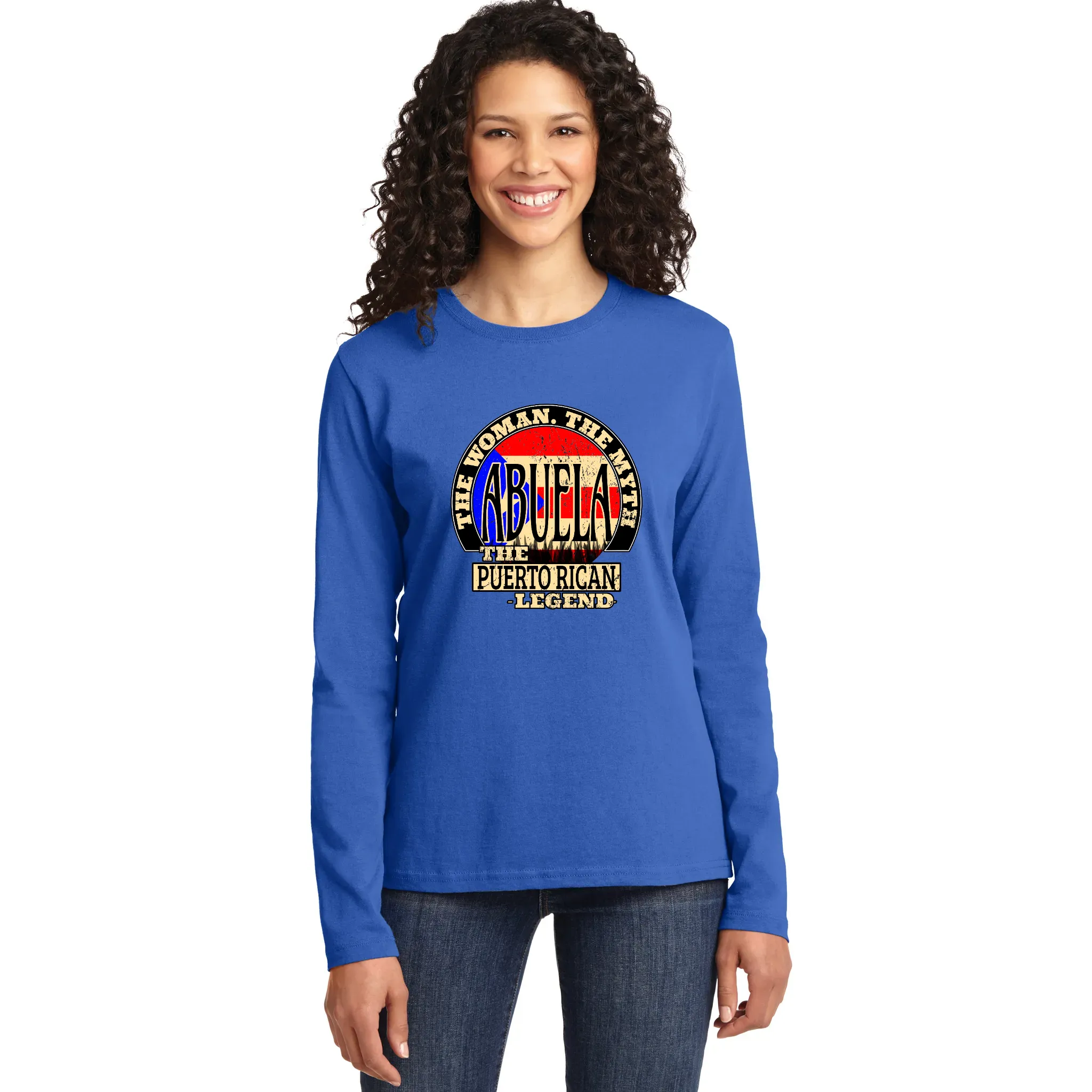 Abuela The Legend Ladies Missy Fit Long Sleeve Shirt