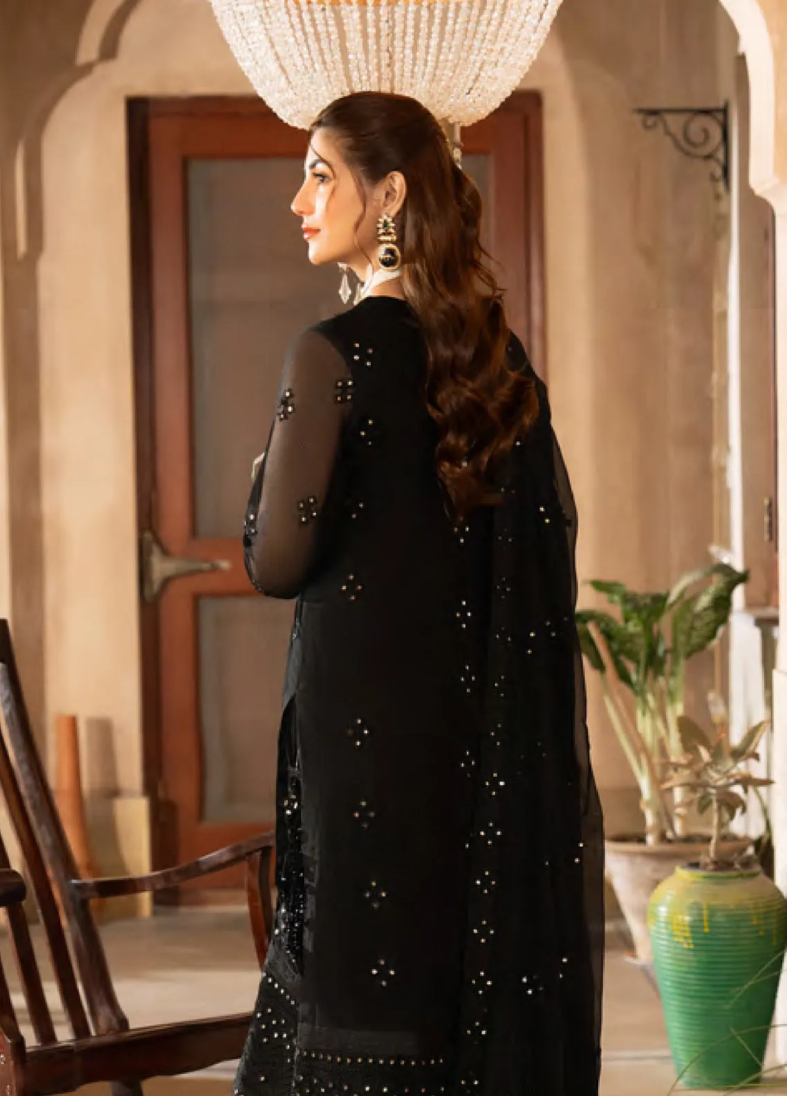 Afsanay By Shahzeb Textiles X Shireen Lakdawala Luxury Chiffon 3 Piece Unstitched Suit ST24A AYZAL