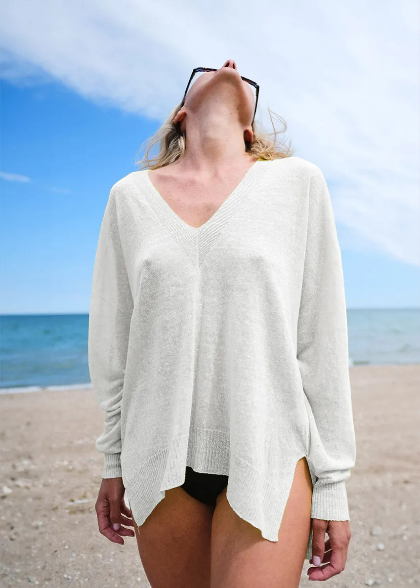 Aie White Sweater