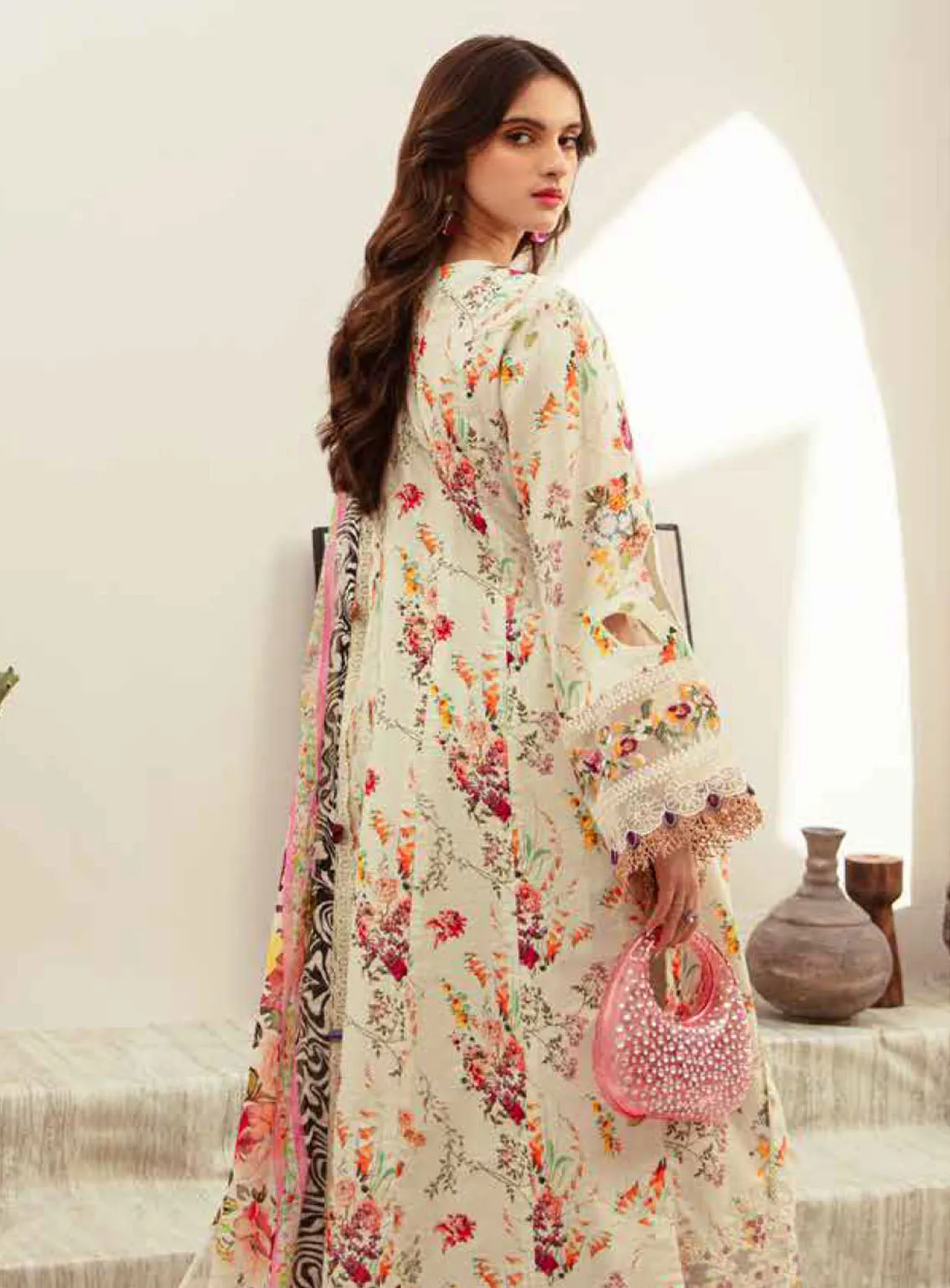 Alif Affordable By AJR Couture Embroidered Lawn 3 Piece Unstitched Suit AJR24AA AFL-04 GARDIAN