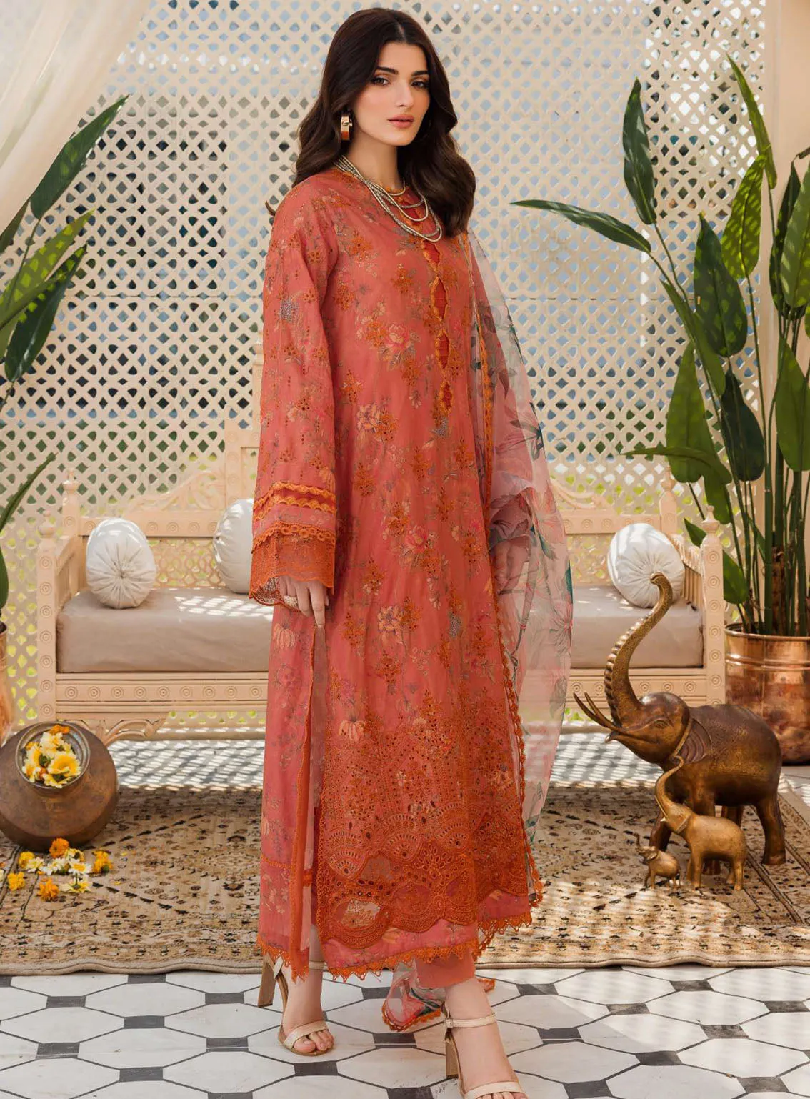 Amal By Motifz Digital Embroidered Lawn 3 Piece Unstitched Suit MT24A 4626-JAHAN