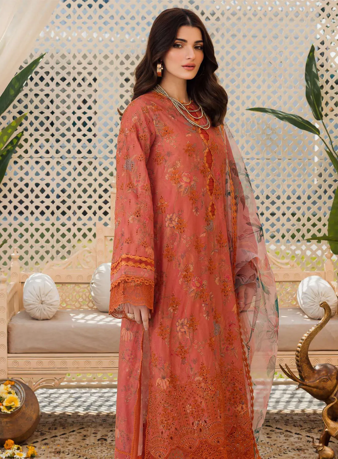 Amal By Motifz Digital Embroidered Lawn 3 Piece Unstitched Suit MT24A 4626-JAHAN