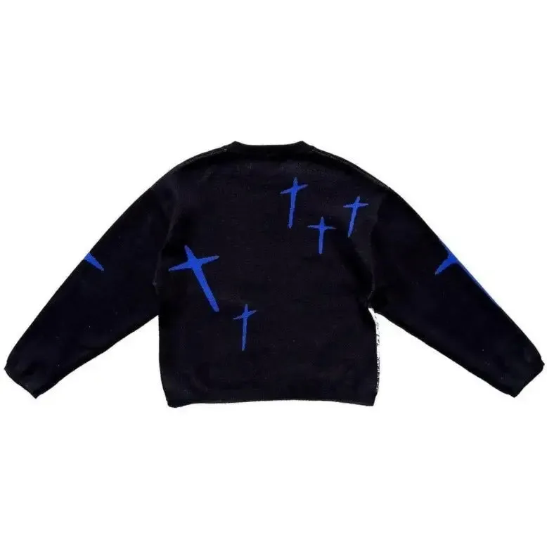 Anime Print Knitted Y2K Pullover Sweater