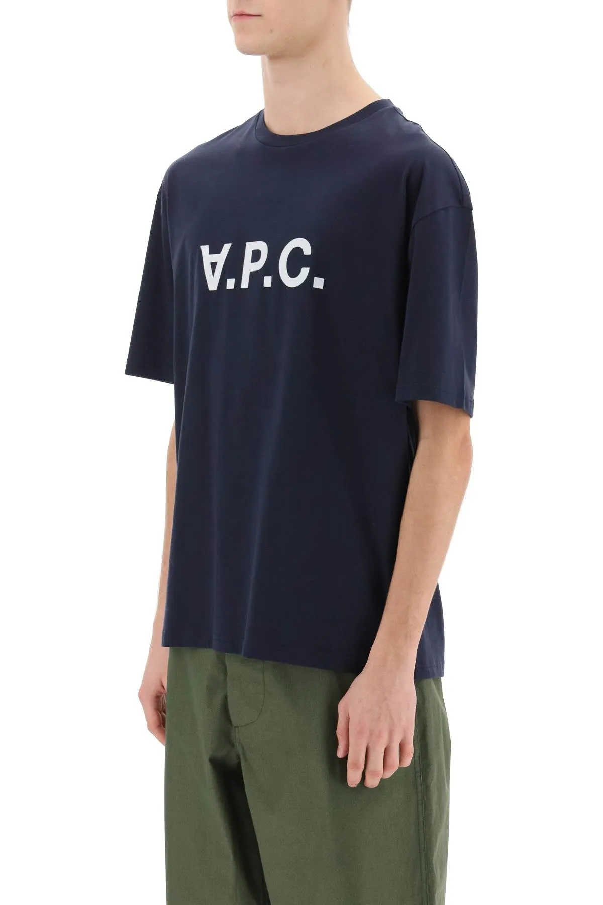 A.p.c. river t-shirt with flocked logo