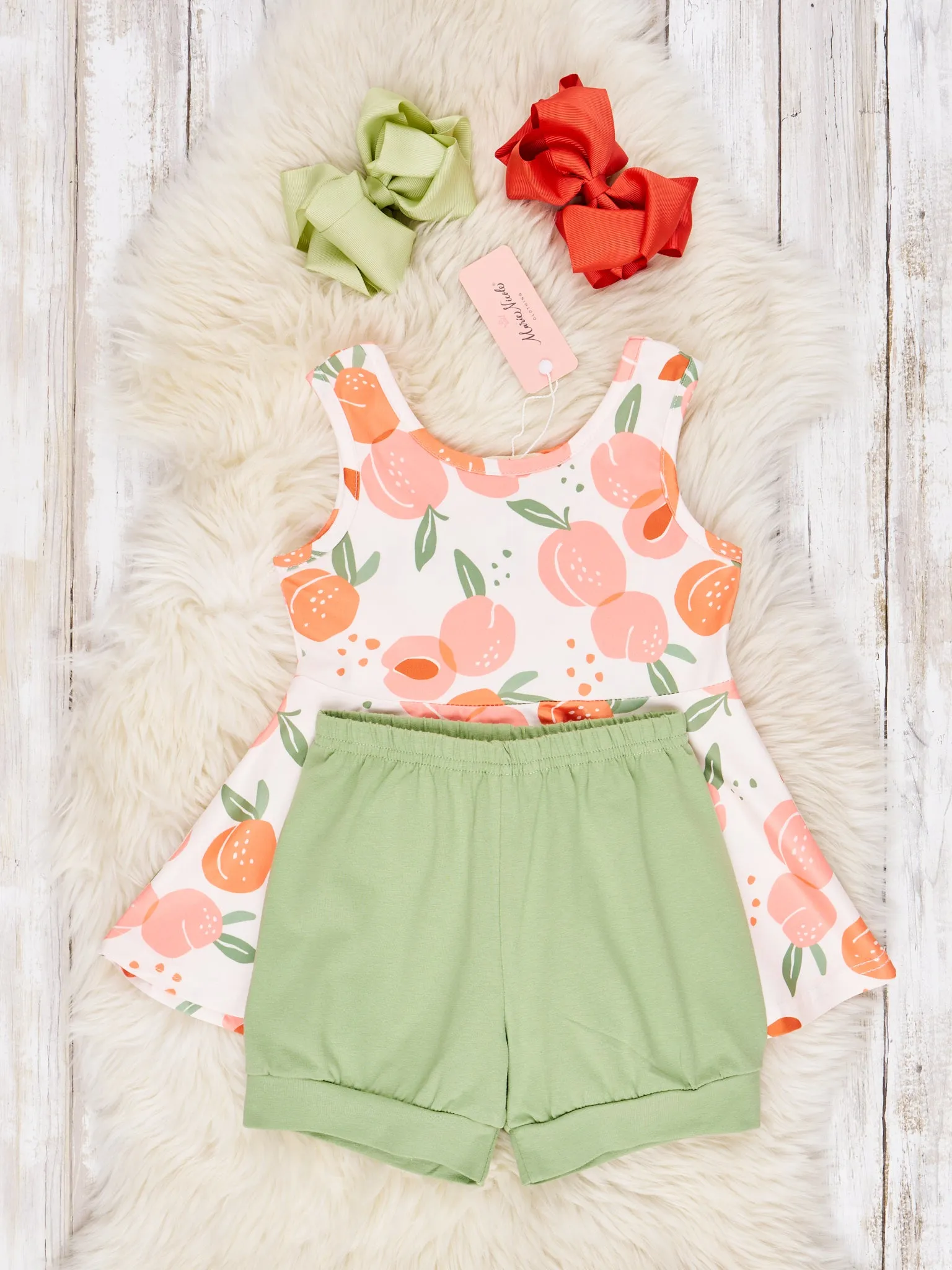 Apricot Tank & Shorts Outfit