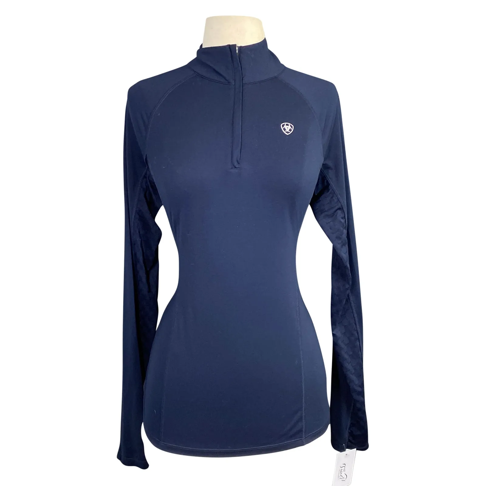 Ariat 'Lowell 2.0' 1/4 Zip Shirt in Navy - Women's Small