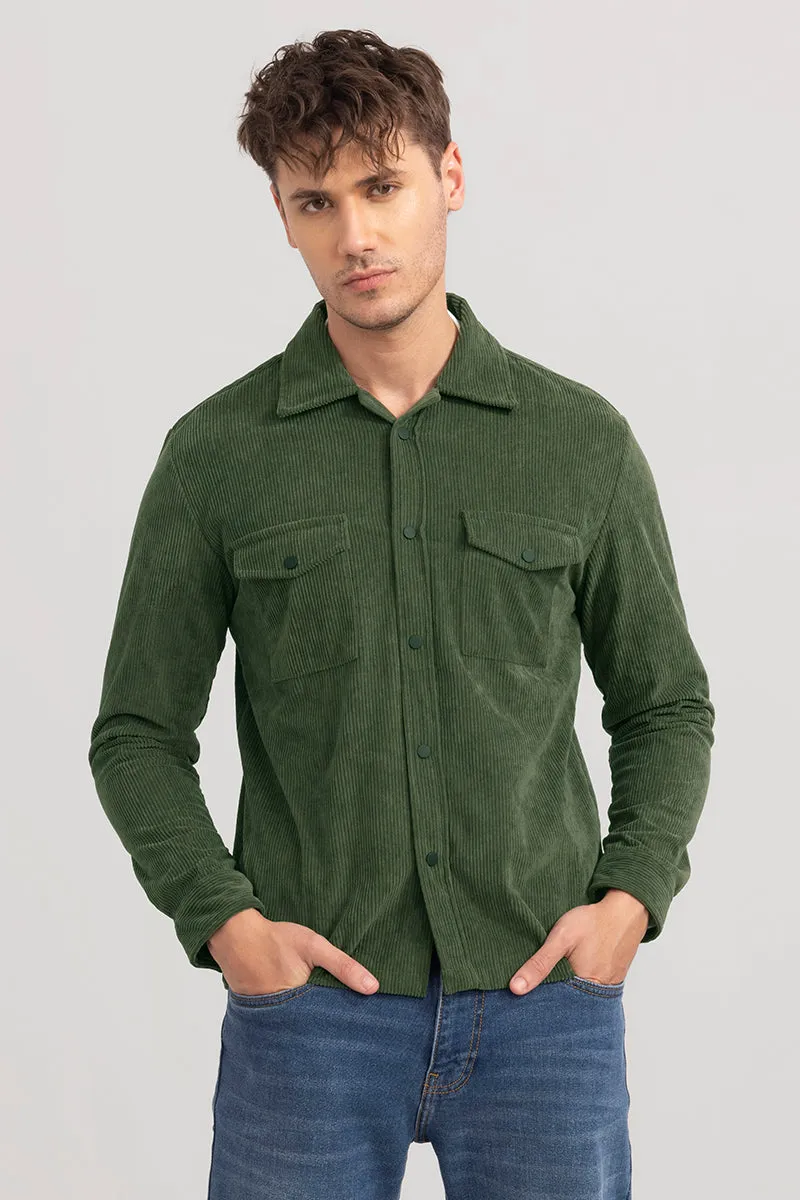 Artic Green Corduroy Overshirt