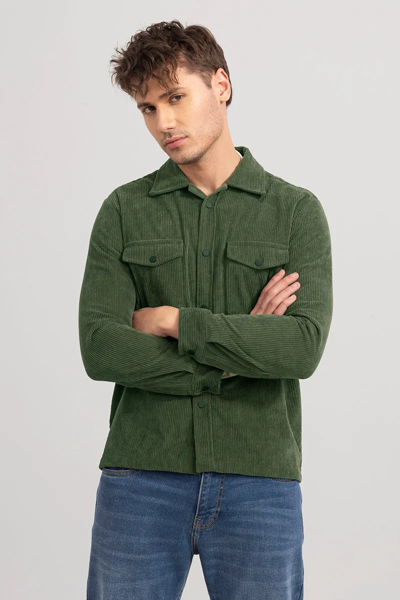 Artic Green Corduroy Overshirt