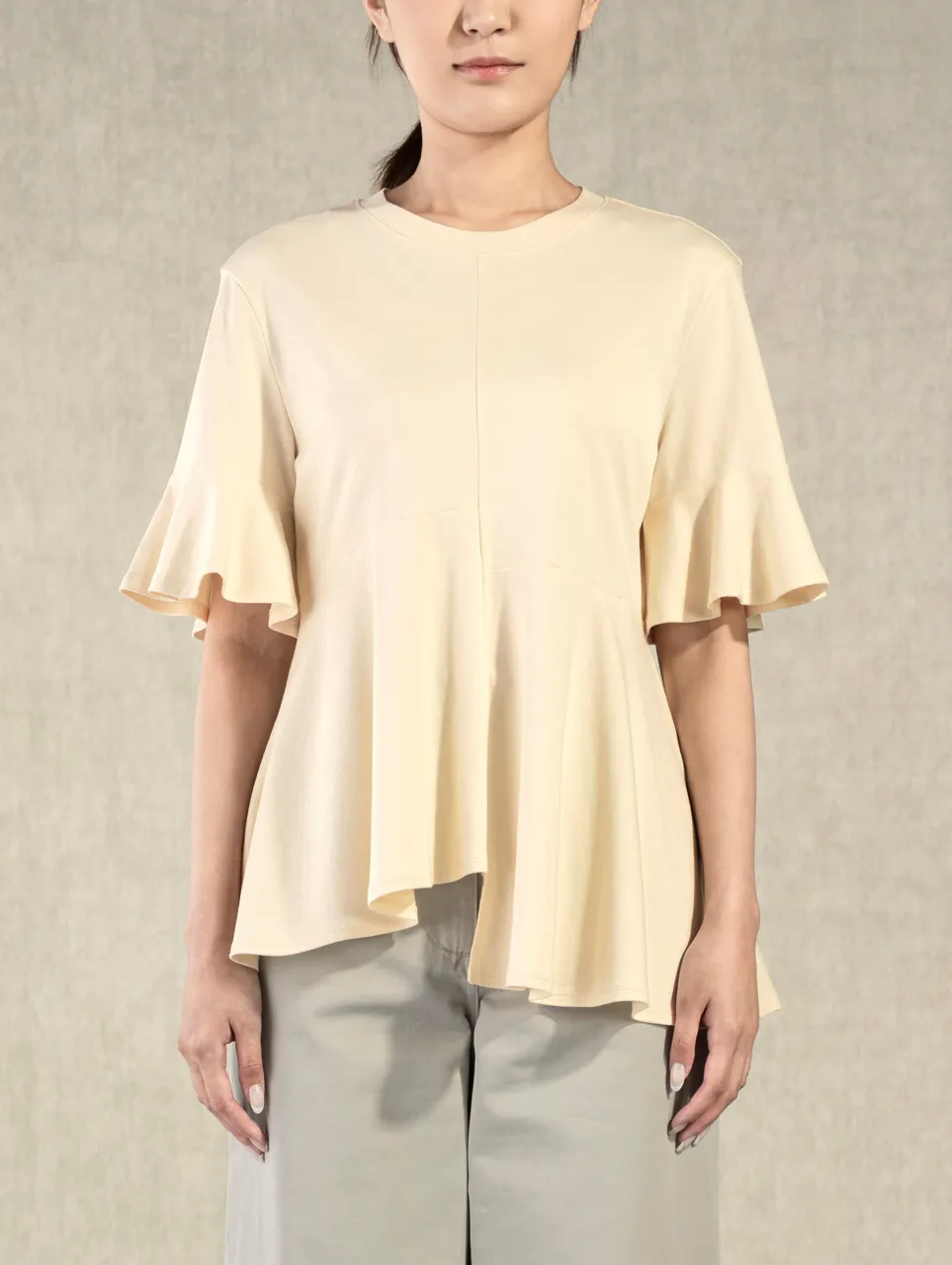 Asymmetric Cut Tee Seedpearl