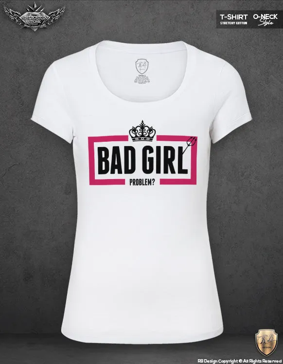 Bad Girl Women's T-shirt Devilish Inside Ladies Tank Top WD081 Pink