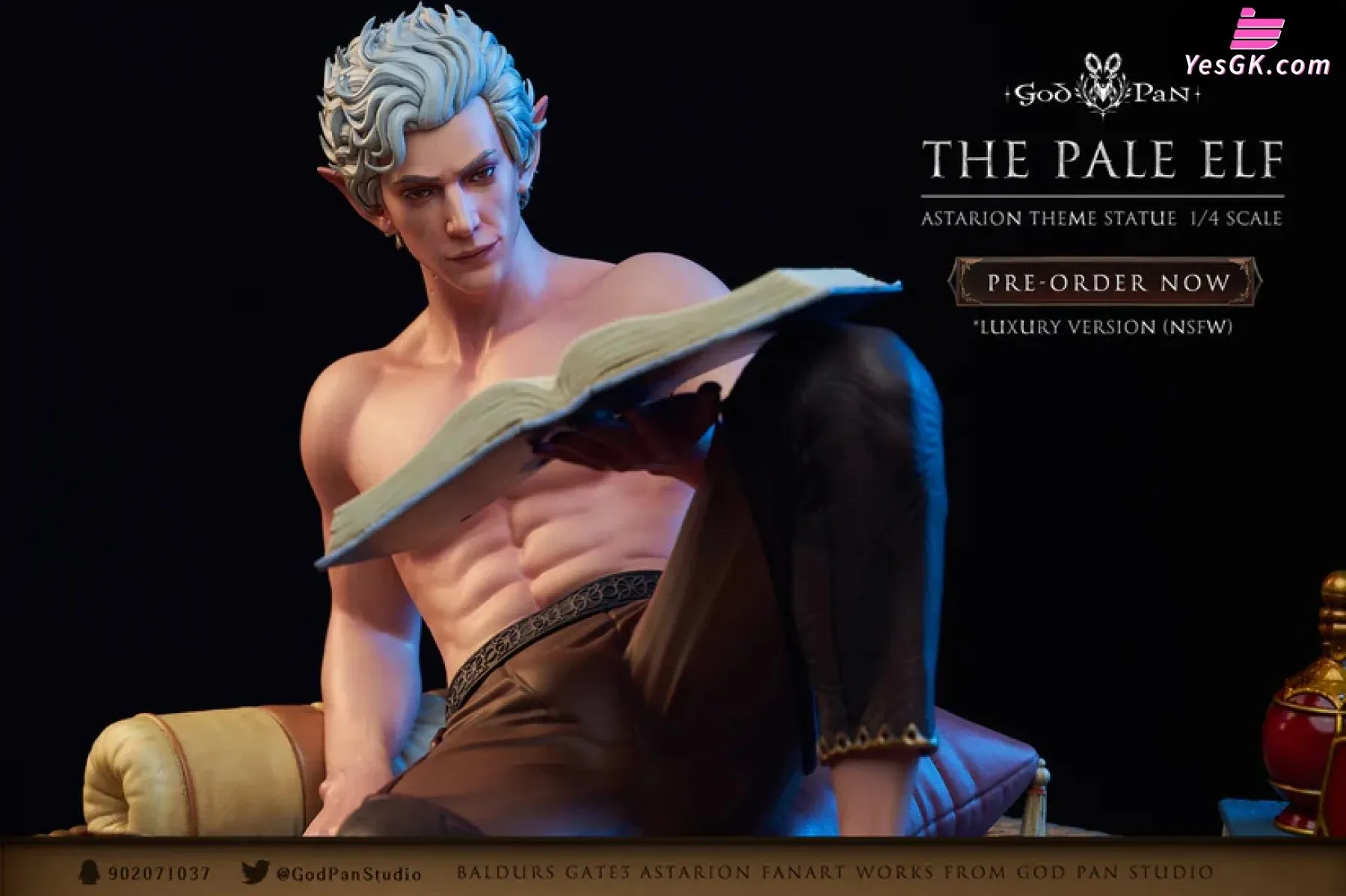 Baldur's Gate 3 The Pale Elf Astarion Statue - God Pan Studio [In-Stock]