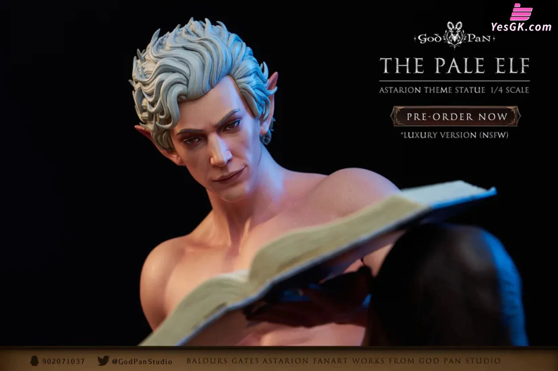 Baldur's Gate 3 The Pale Elf Astarion Statue - God Pan Studio [In-Stock]