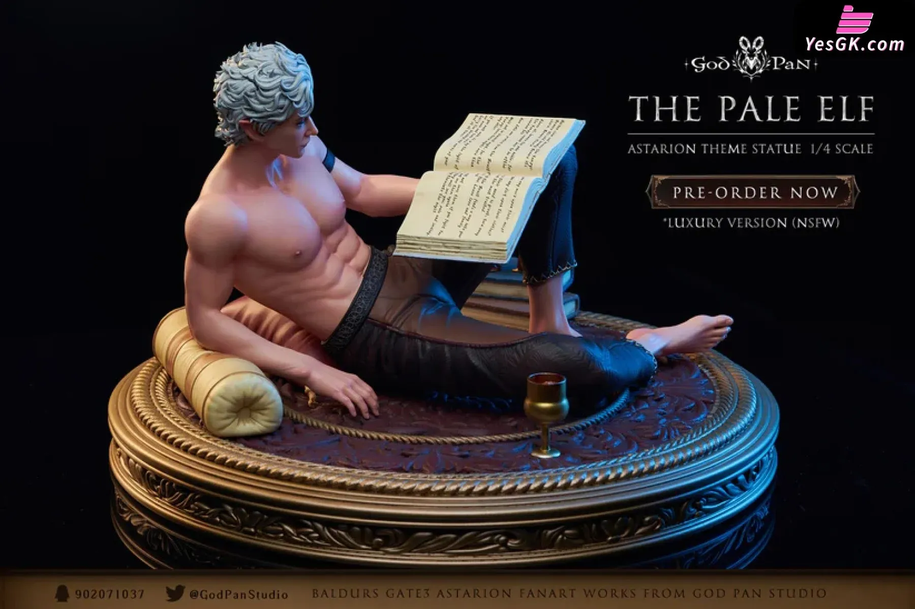 Baldur's Gate 3 The Pale Elf Astarion Statue - God Pan Studio [In-Stock]