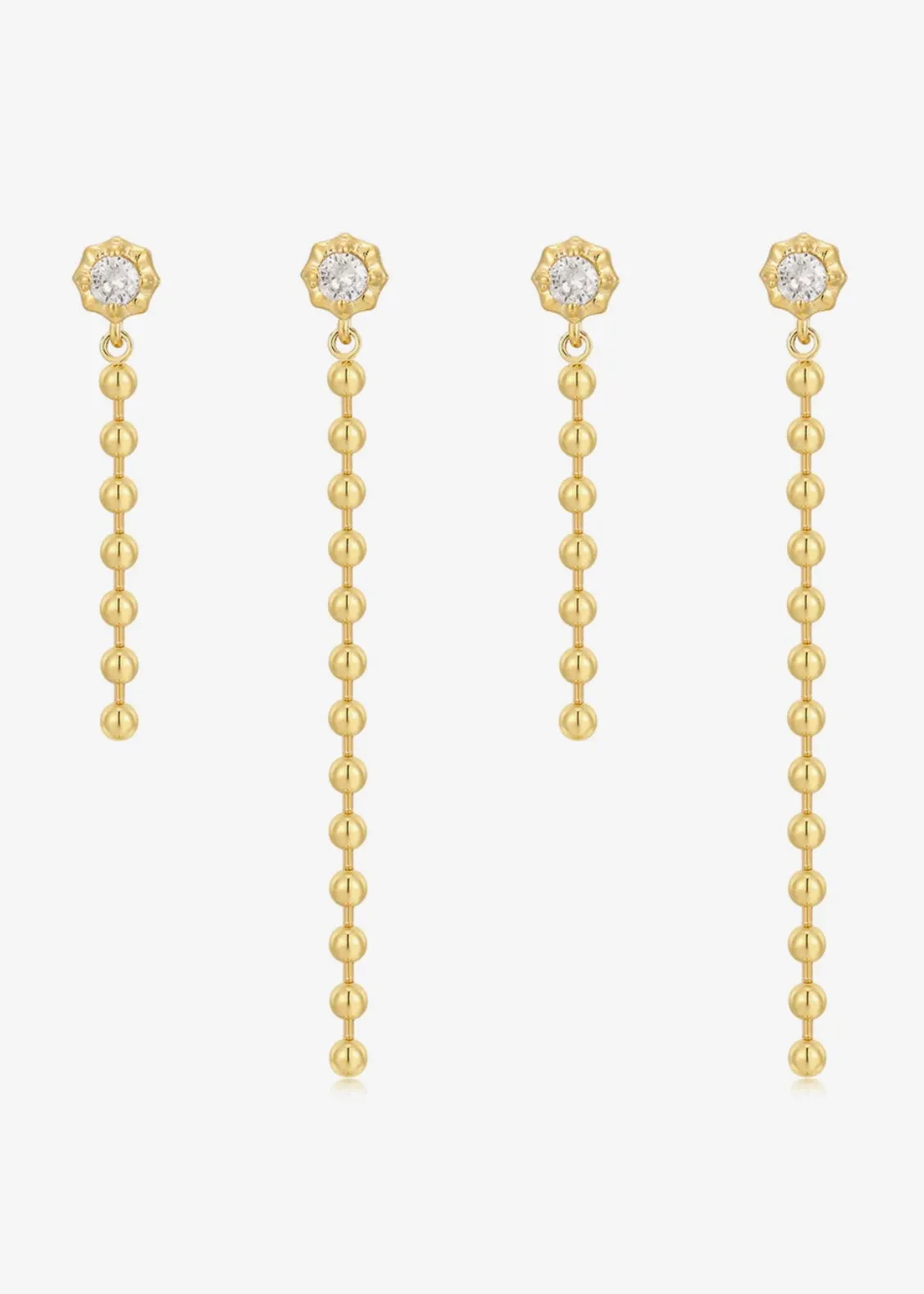 Ball Chain Drop Earring Set