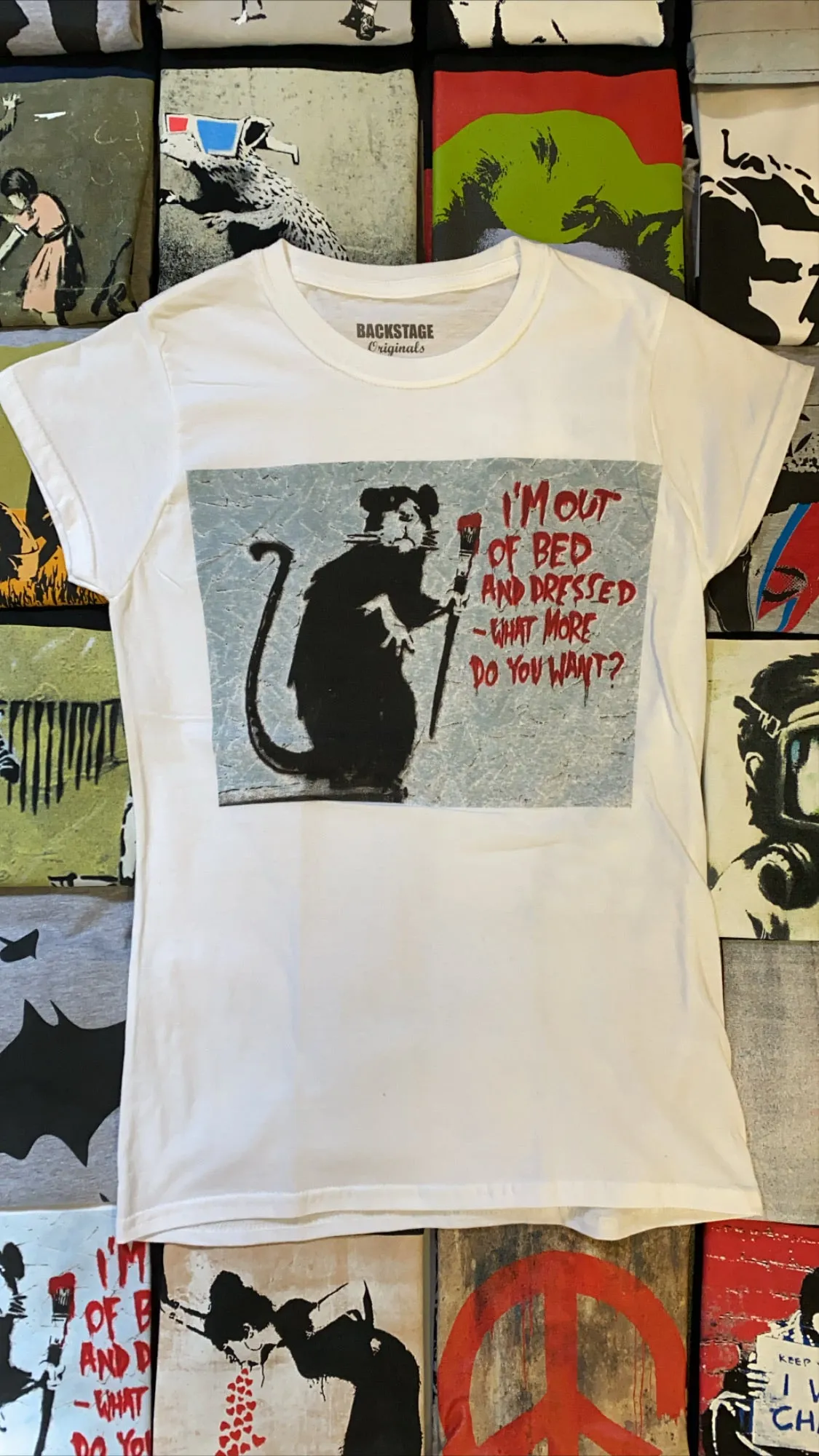 Banksy Women's T-shirt - I'm Out of Bed