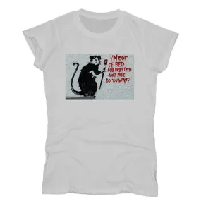 Banksy Women's T-shirt - I'm Out of Bed