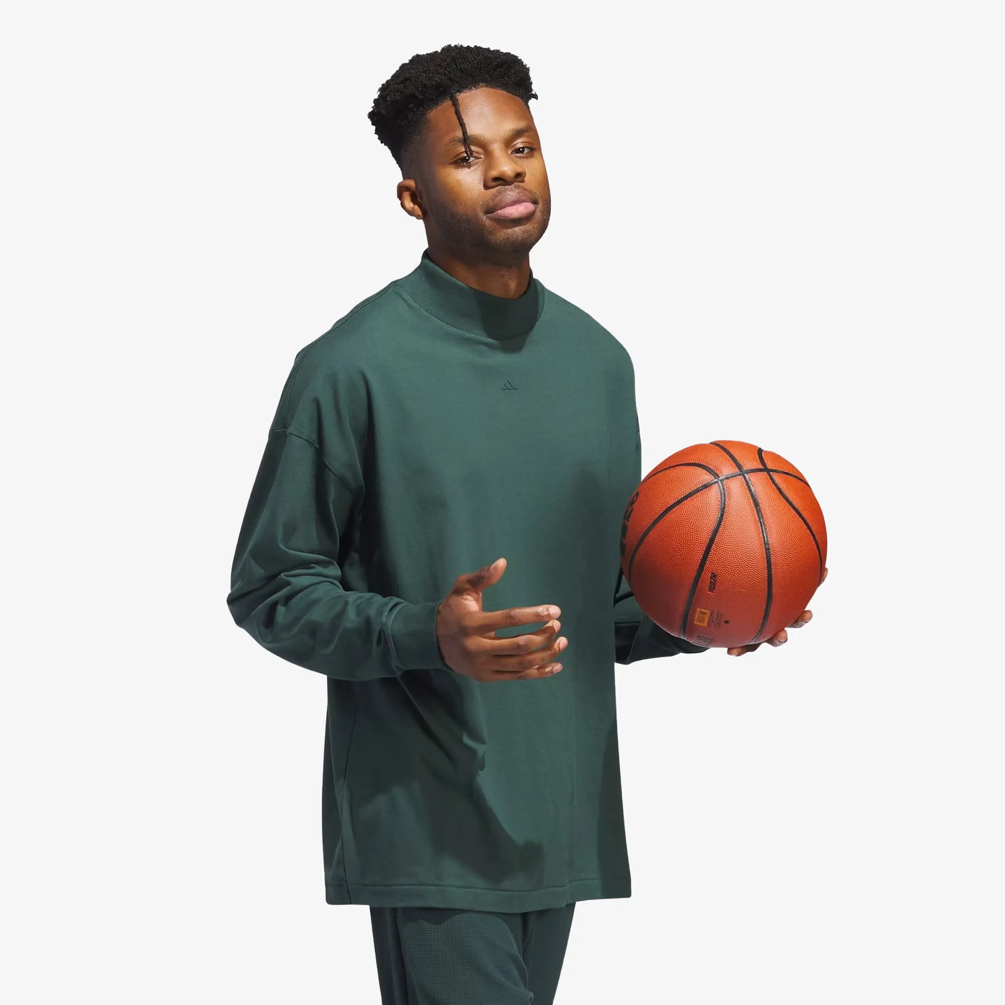 BASKETBALL LONG SLEEVE TEE 'MINERAL GREEN'