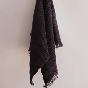 Bath Towel - Charcoal Waffle