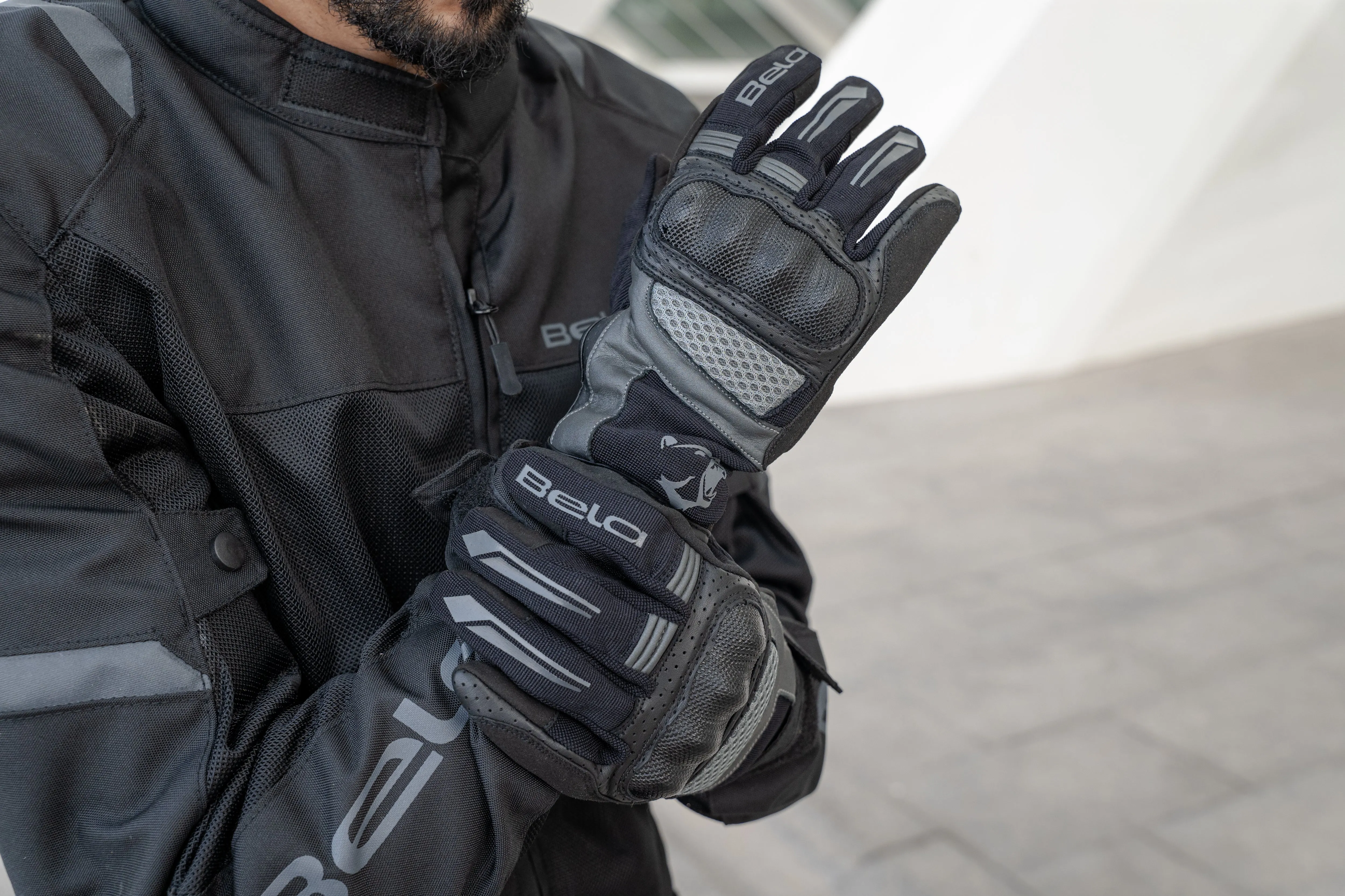 BELA Hero Air  - Summer Mesh Gloves - Black Gray Red