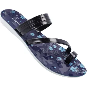 Blue Tyga Womens Cross Strap Slide Sandals  - BT2304 Blue