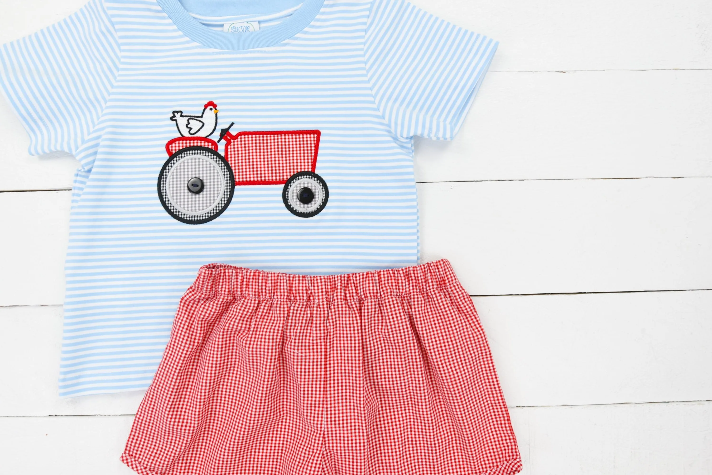 Boys Little Red Tractor Short Set