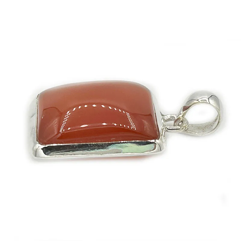 Bry Orange Carnelian Square Pendant