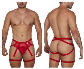 CandyMan 99675 Garter Jock Two Piece Set Color Red