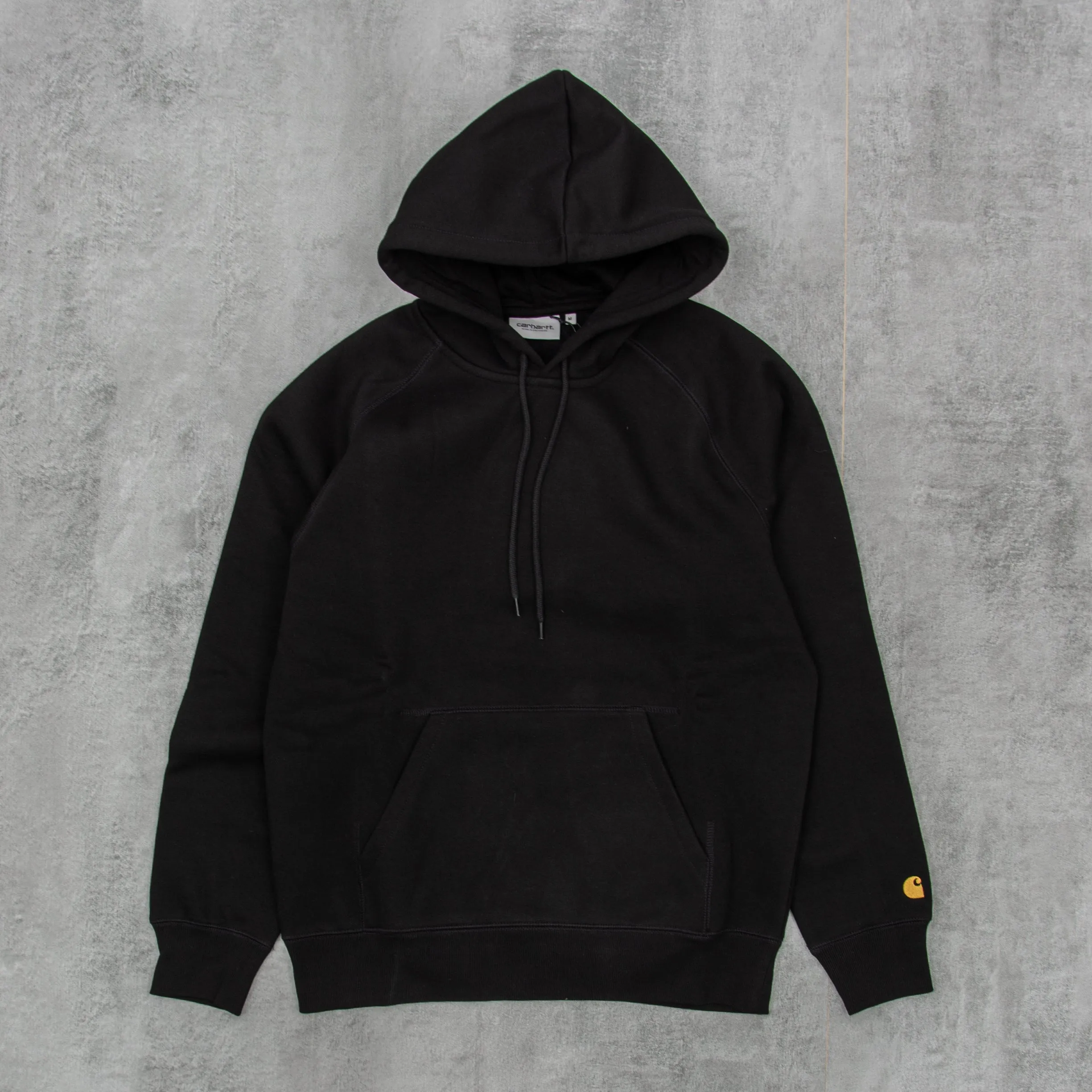 Carhartt WIP Hooded Chase Sweatshirt - Black / Gold