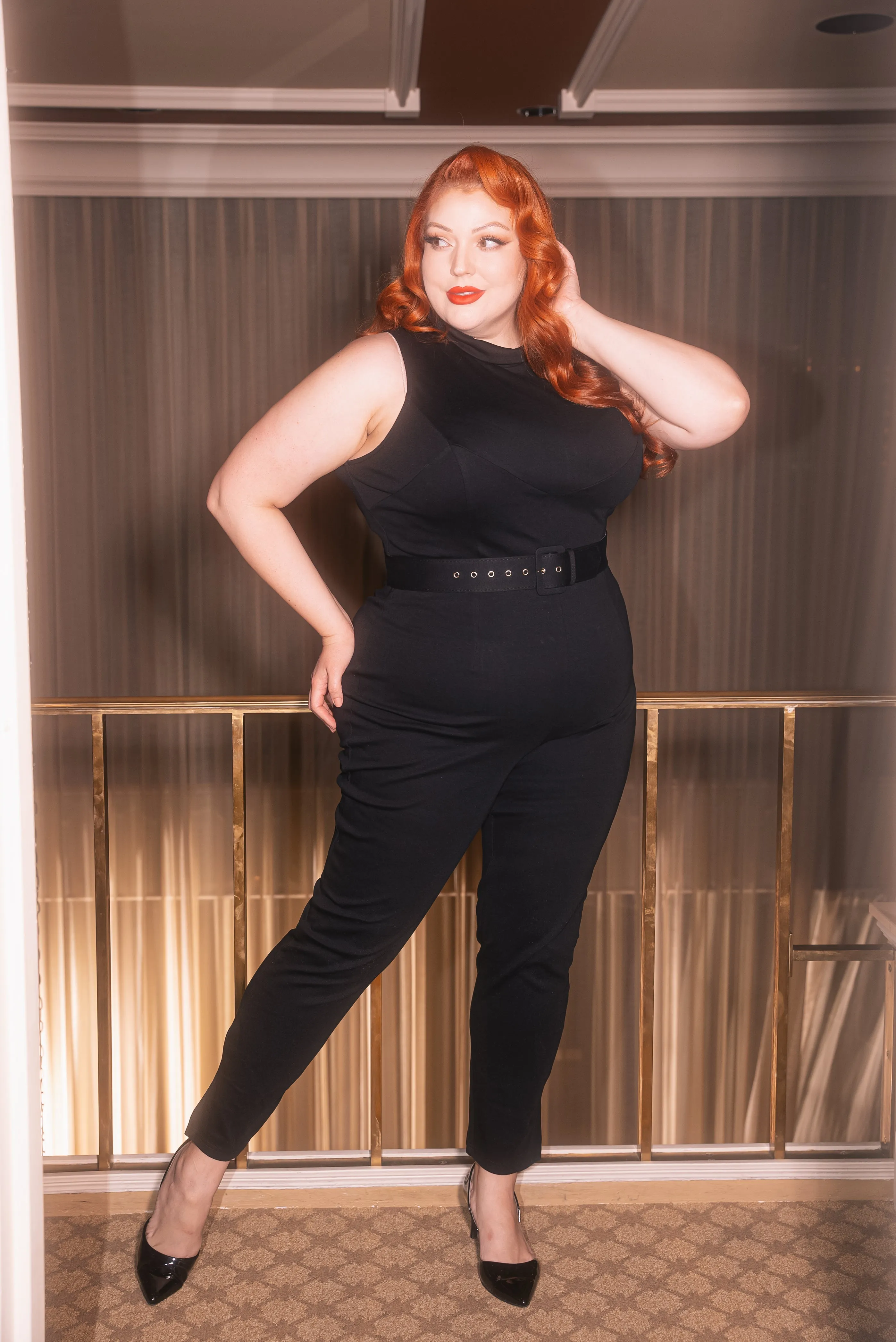 Celina Knit Catsuit in Black