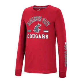 Colosseum Crimson Youth Go Cougs Long Sleeve Shirt