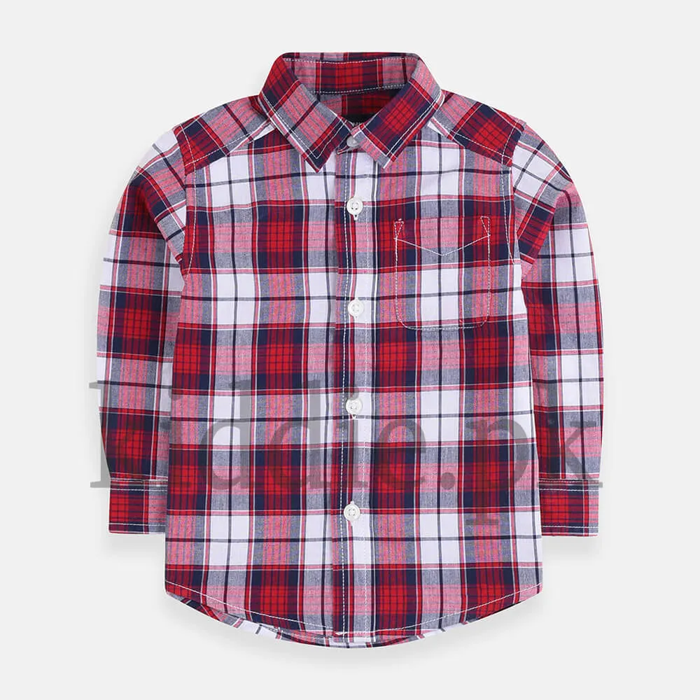 CP Red and White Check Casual Shirt 1812