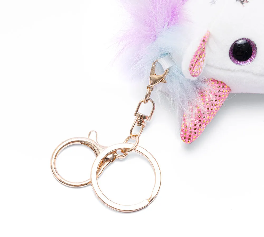 Cute Plush Unicorn Keyring