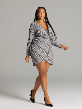 Emmalee Plaid V-Neck Dress