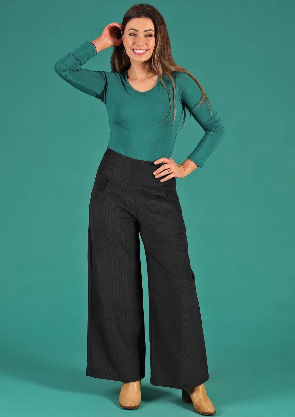 Esta Corduroy Pants Black