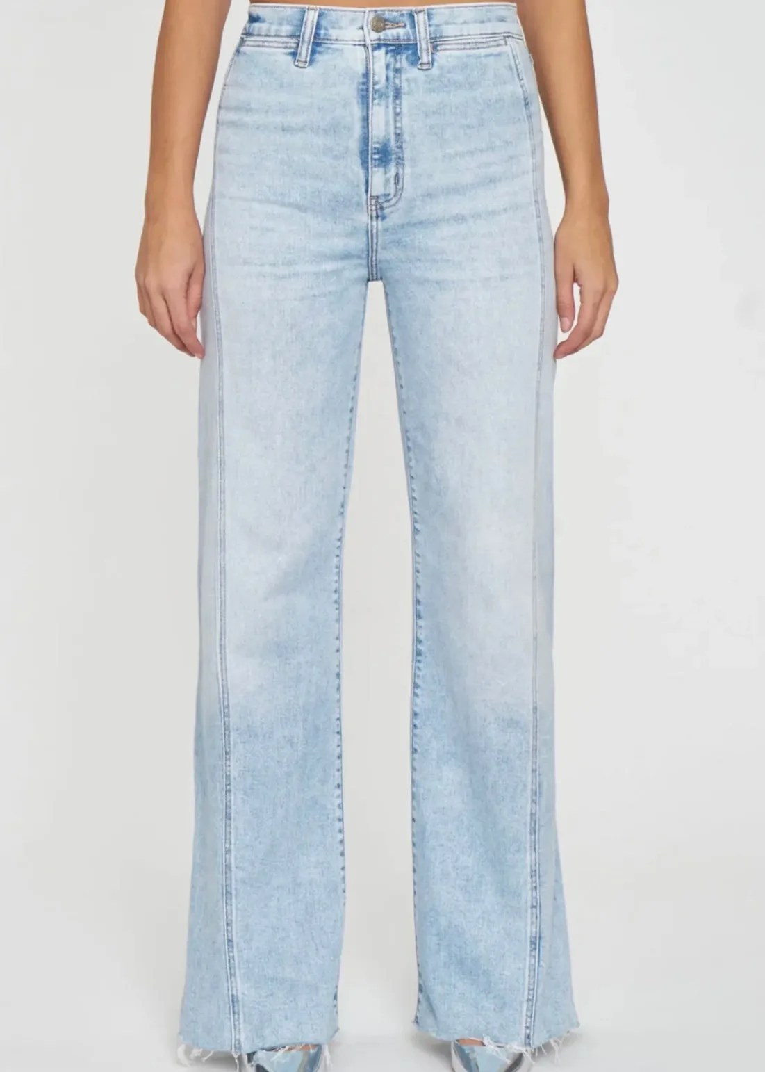 Far Out Wide Leg Jeans with Seaming