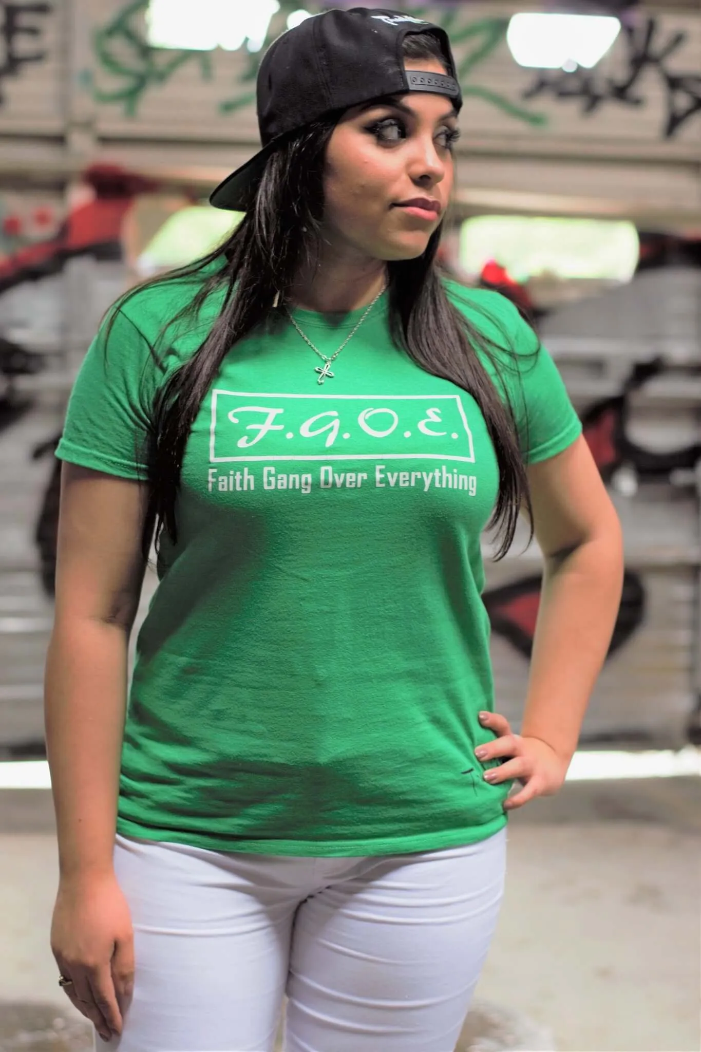 F.G.O.E. (Faith Gang Over Everything) Irish Green Tee