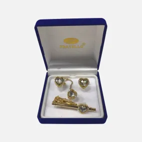 Heart Shaped Cufflink Set