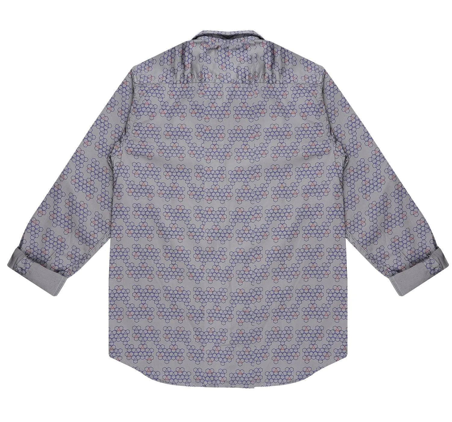 JDC Boy's Grey Printed Shirt