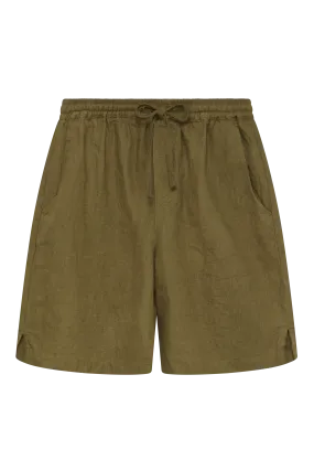 JERRY - Linen Shorts Khaki