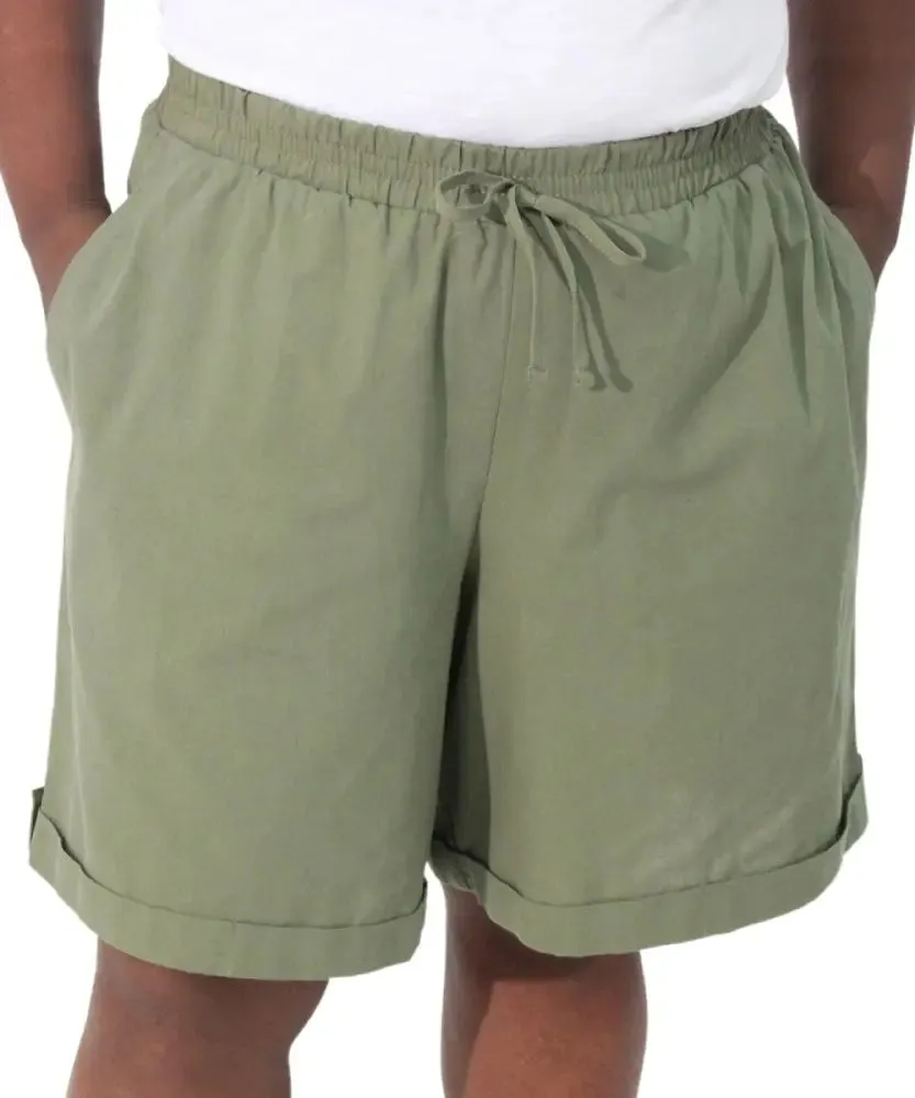 Ladies Washer Cotton Shorts