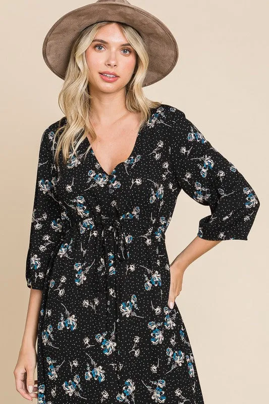 Lana Floral & Dot Dress