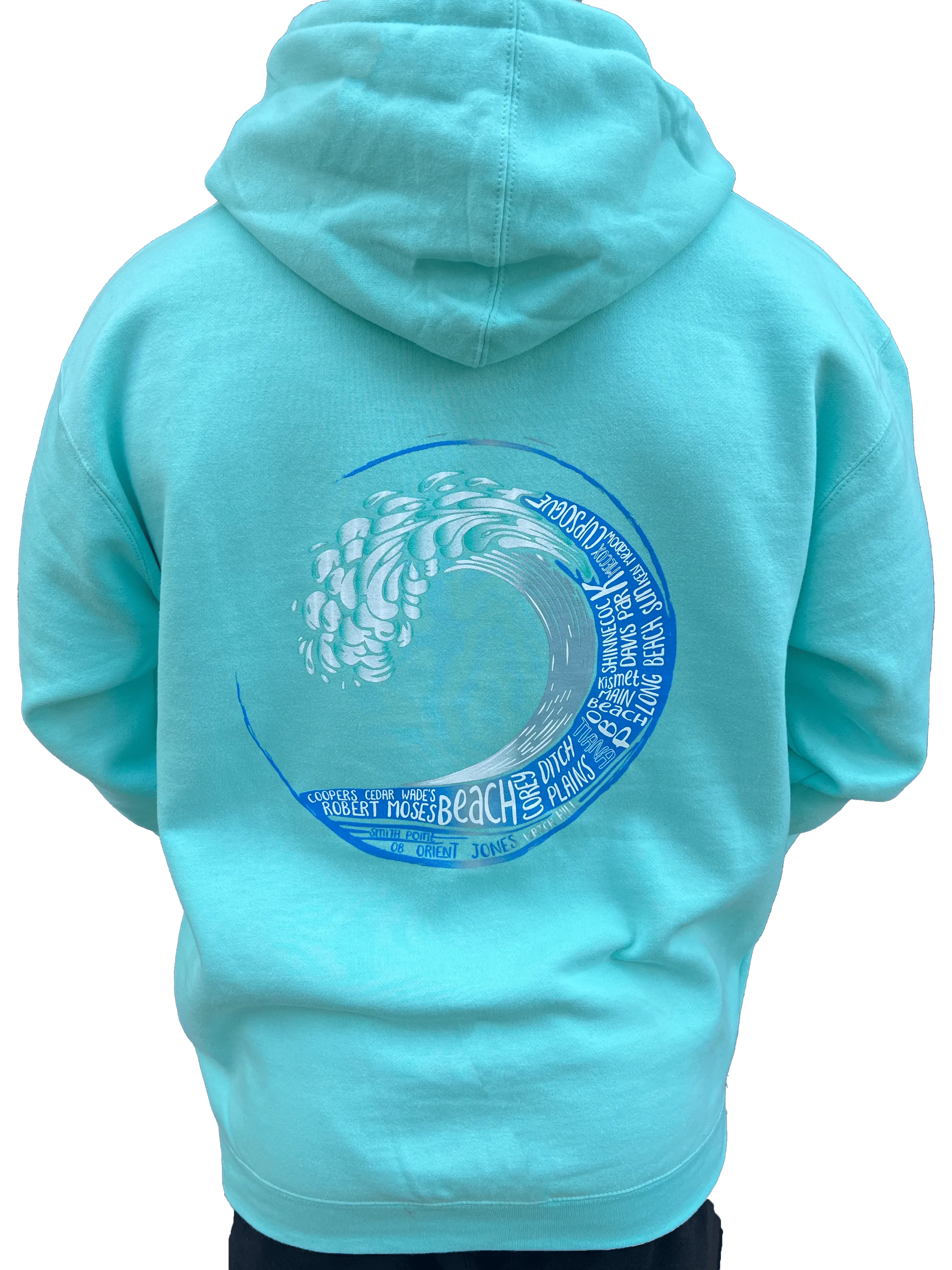 Long Island Strong Beach Wave Hoodie (Mint)