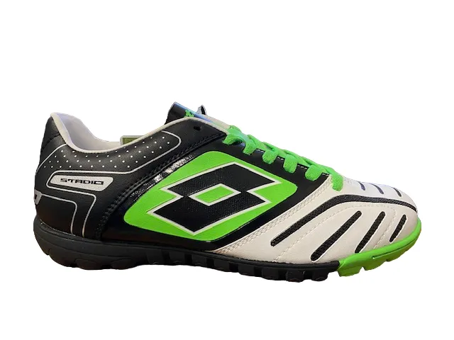 Lotto men's soccer shoe stadium TF r5765 white/black/green