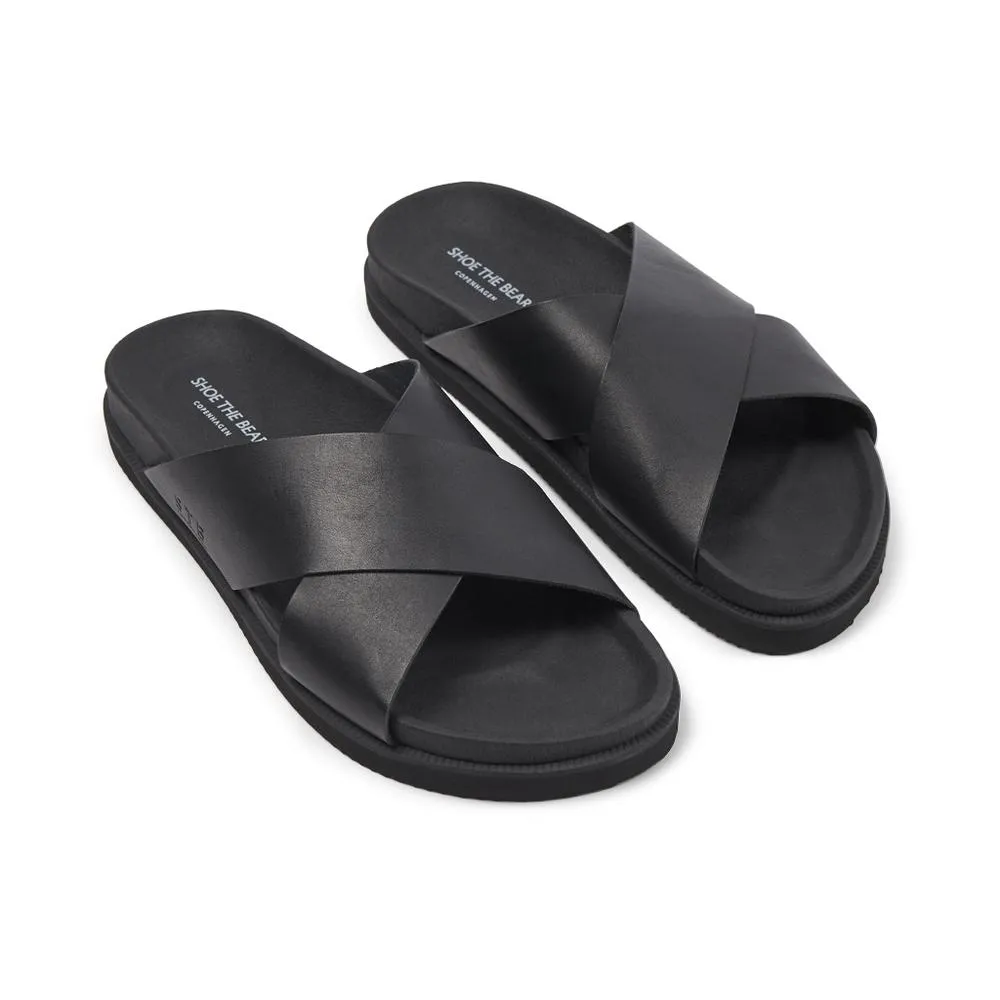 Luma sandal læder - BLACK