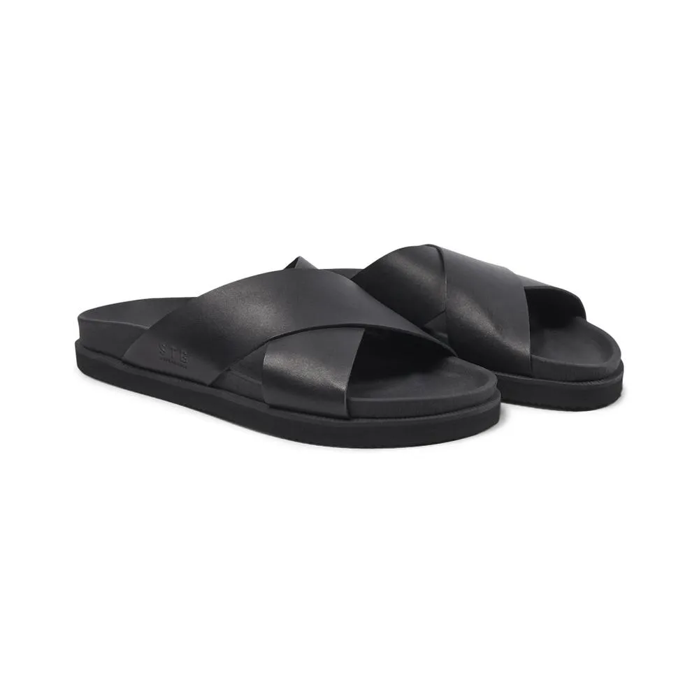 Luma sandal læder - BLACK