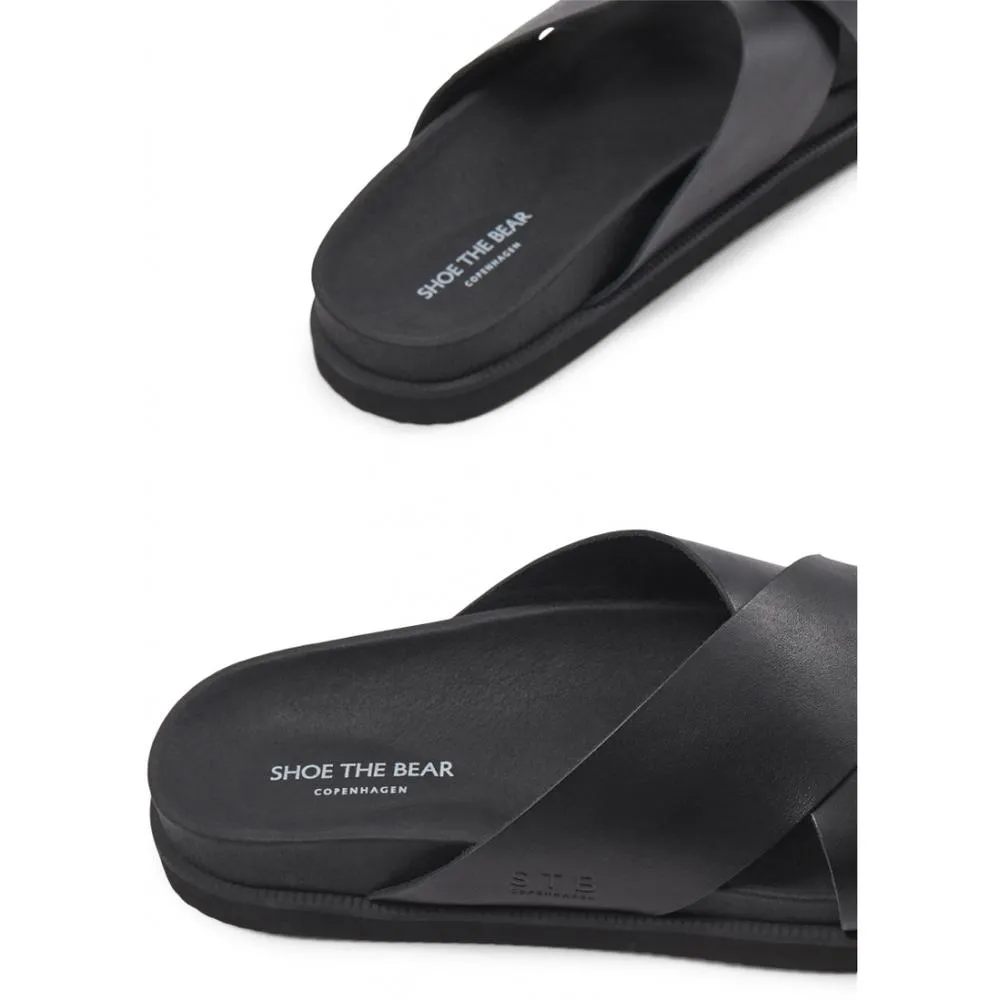 Luma sandal læder - BLACK