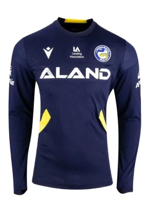 Macron Mens Parramatta Eels Long Sleeve Training Top <BR> 58565636