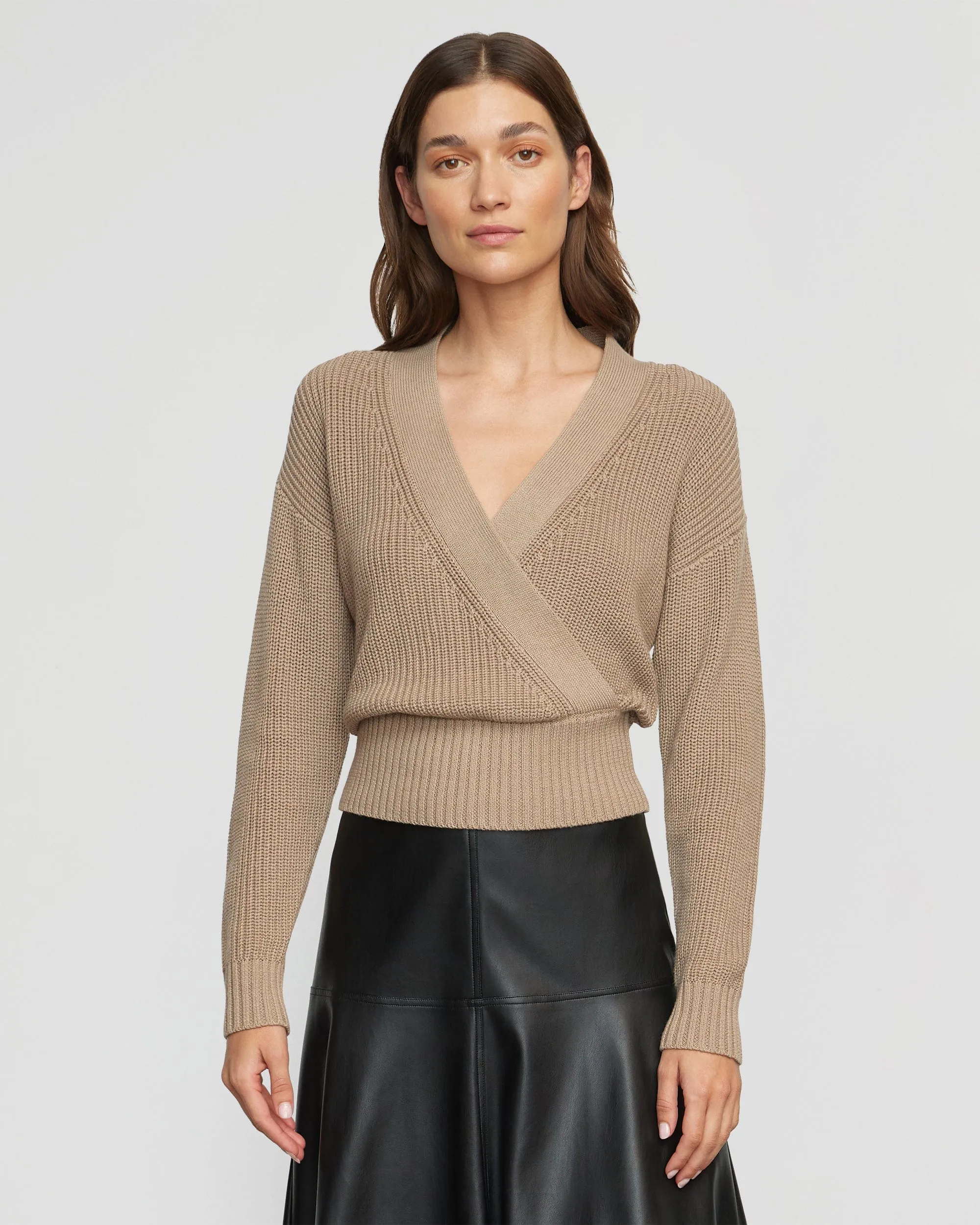 Maren Cropped V-Neck Sweater